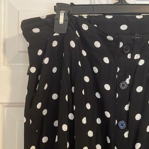 Black and white polka dot skirt - torrid